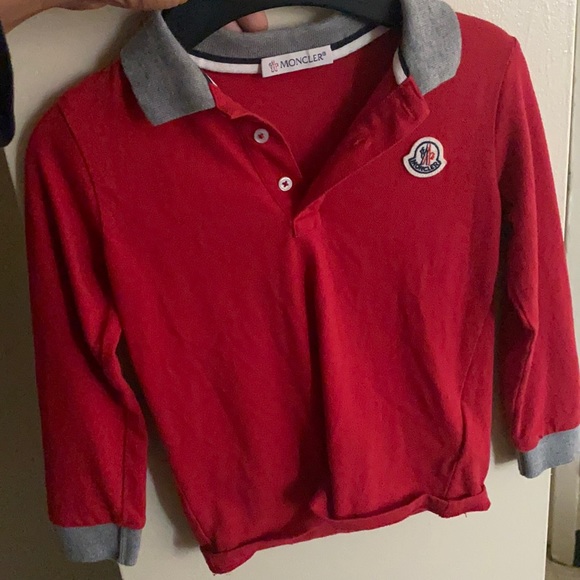 Red Moncler shirt toddler - Picture 1 of 2